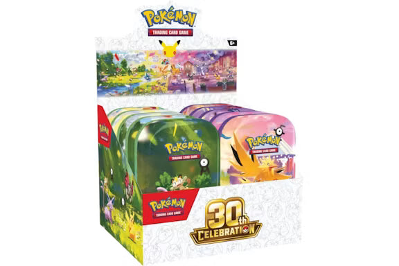 Pokemon 30th Celebration Mini Tin Display