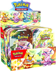 Pokemon Prismatic Evolutions Mini Tin Display